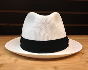 Custom Bleached White Fedora w/2 Stingy Brim (PHC 04) - Panama Hats