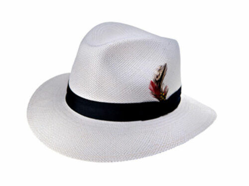 Bleached Custom Fedora Panama Hat