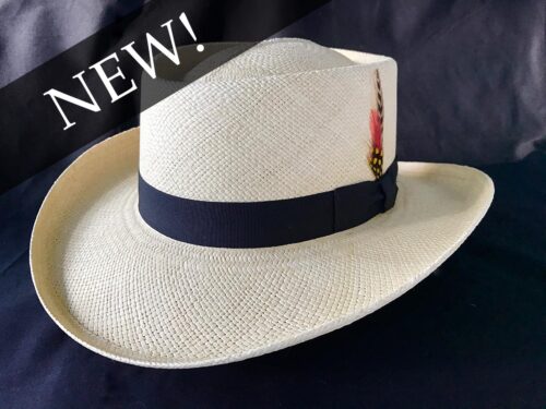 Custom Bleached White Fedora w/2 Stingy Brim (PHC 04) - Panama Hats
