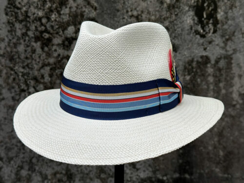 Mens Summer Hat Black Straw Fedora Vented JU900